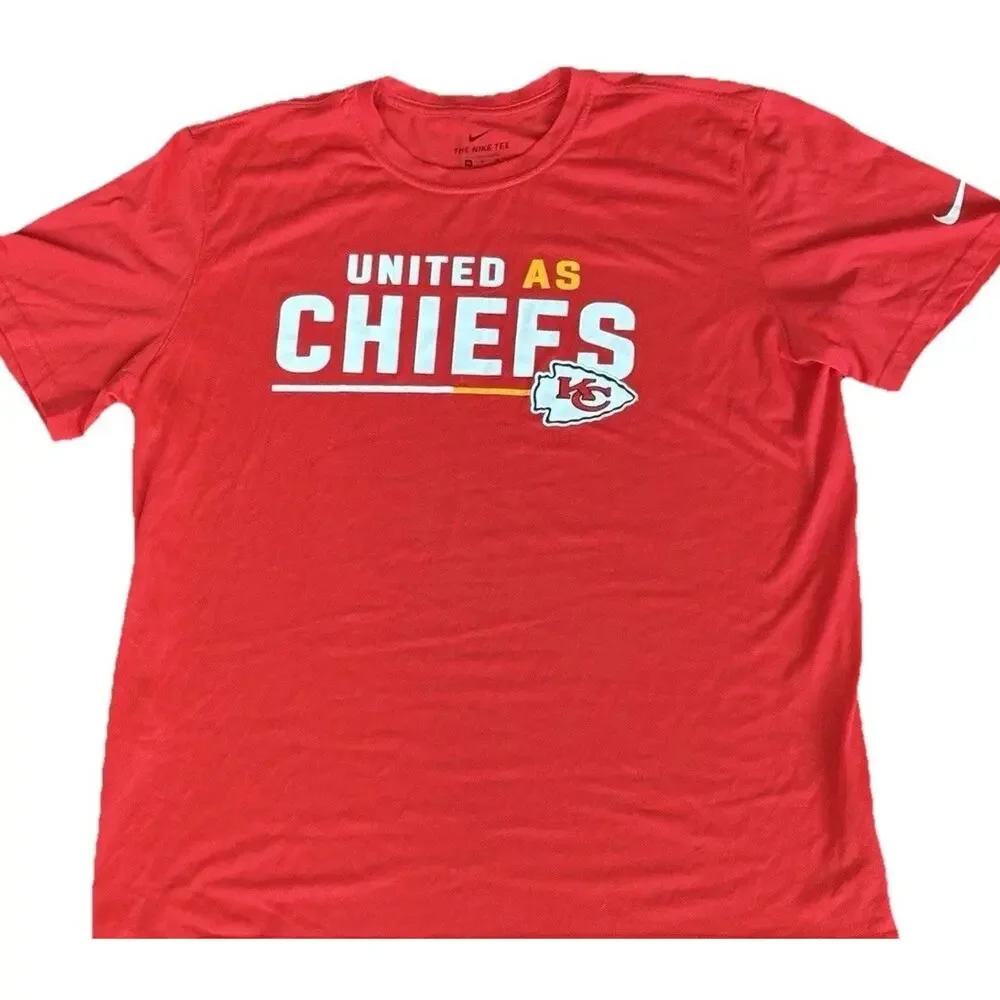 Nike Dri-Fit Kansas City Chiefs Shout Out Shirt Mens XL Red NFL Short Sleeve